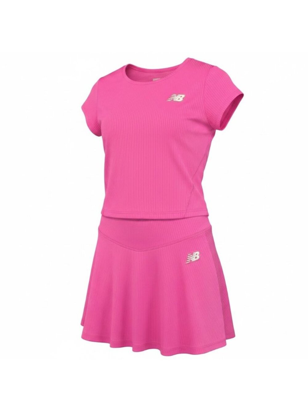 New Balance Pink Girls Size 10/12 Activewear Golf Tennis Top Skirt Set Skort NEW